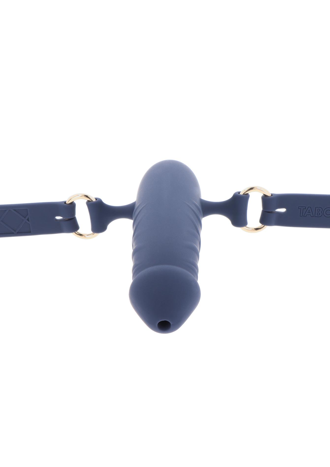 Silicone Breathable Penis Gag Blue - Image 7