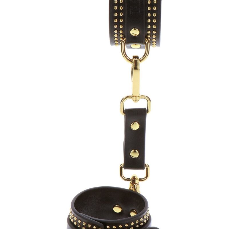 Studded Wrist Cufs Set Black