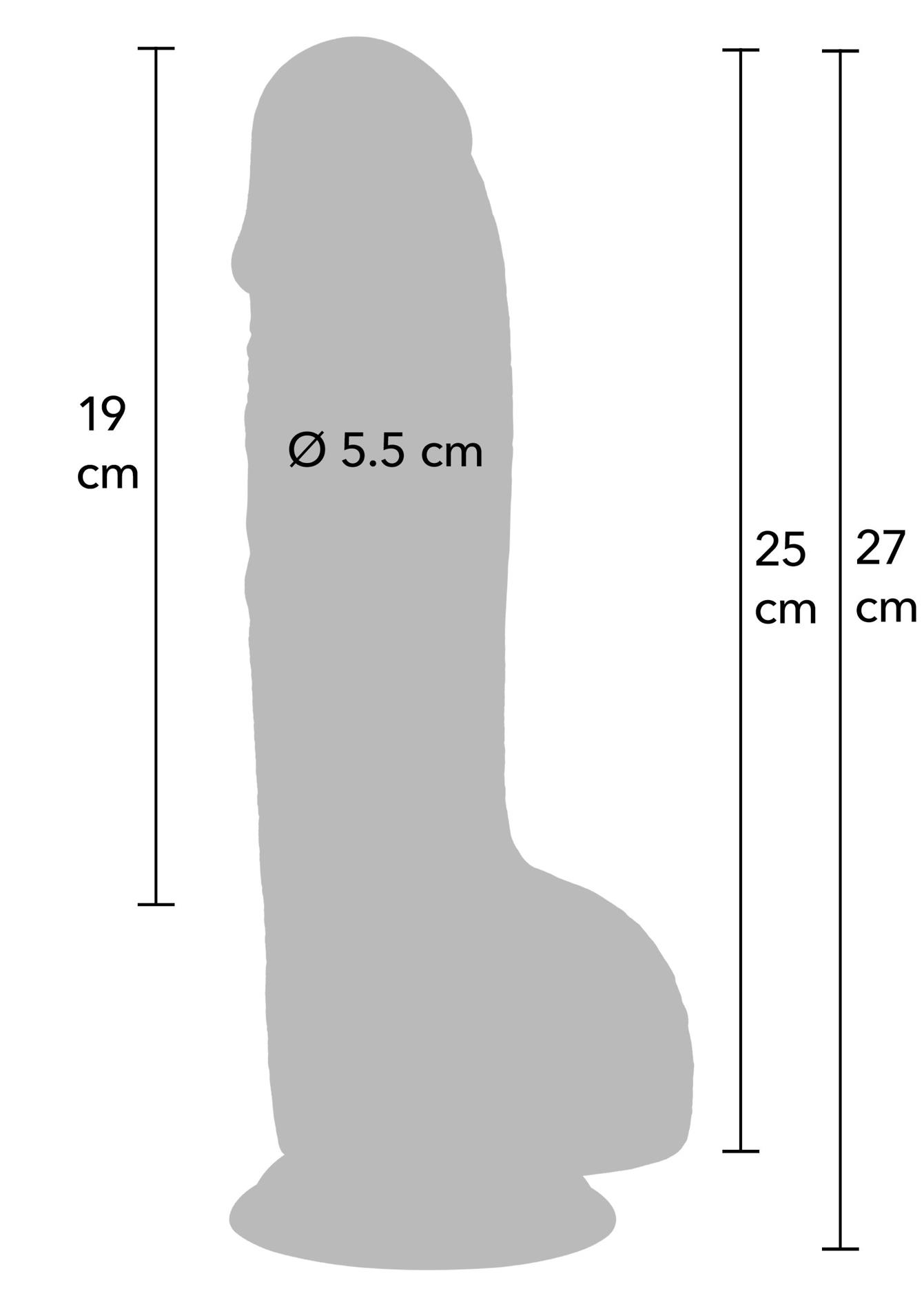 Realistiškas dildo PVC 25 cm (šviesus kūno atspalvis) - Image 6