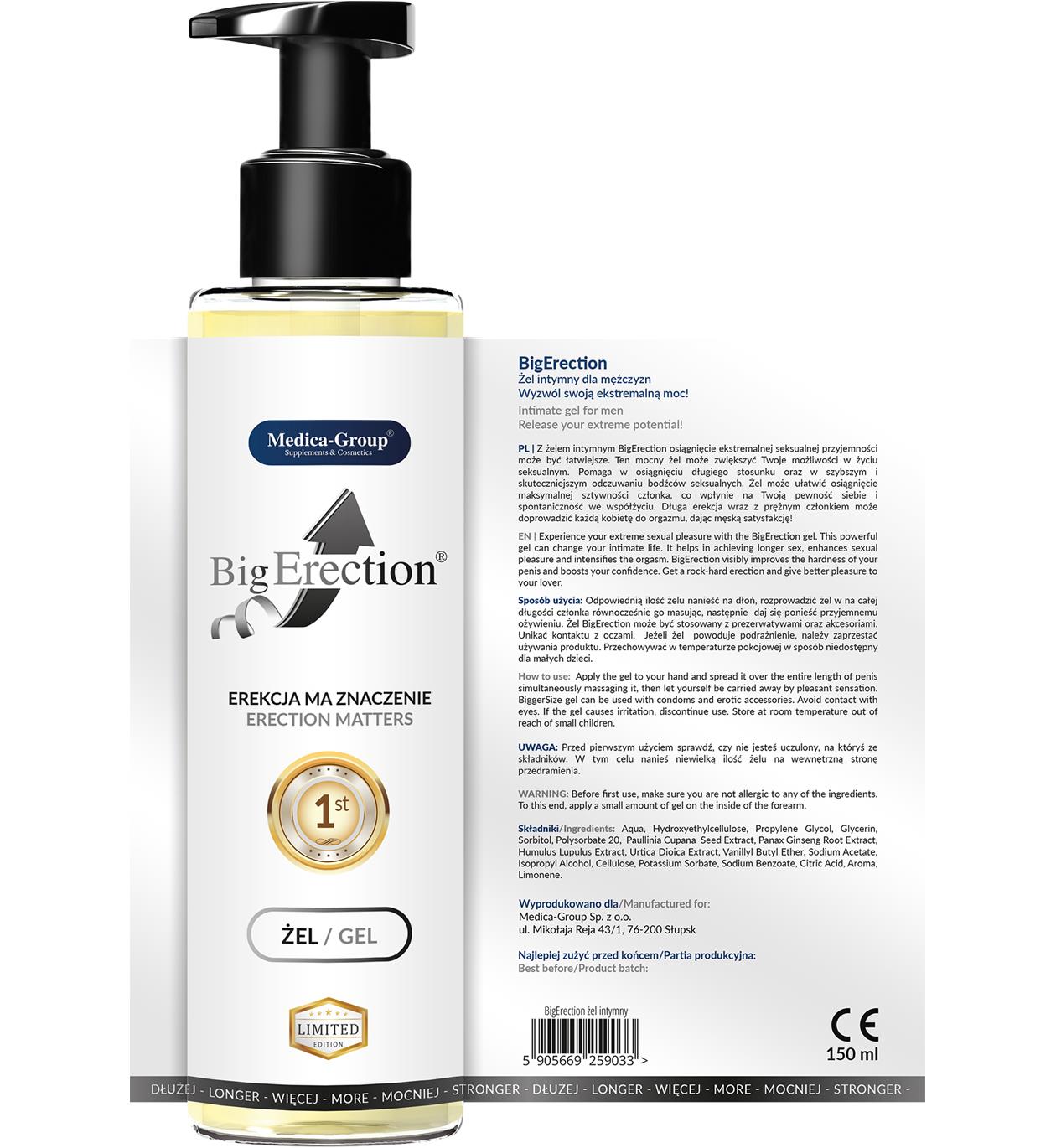 Big Erection erekciją stiprinantis gelis vyrams 150 ml - Image 5