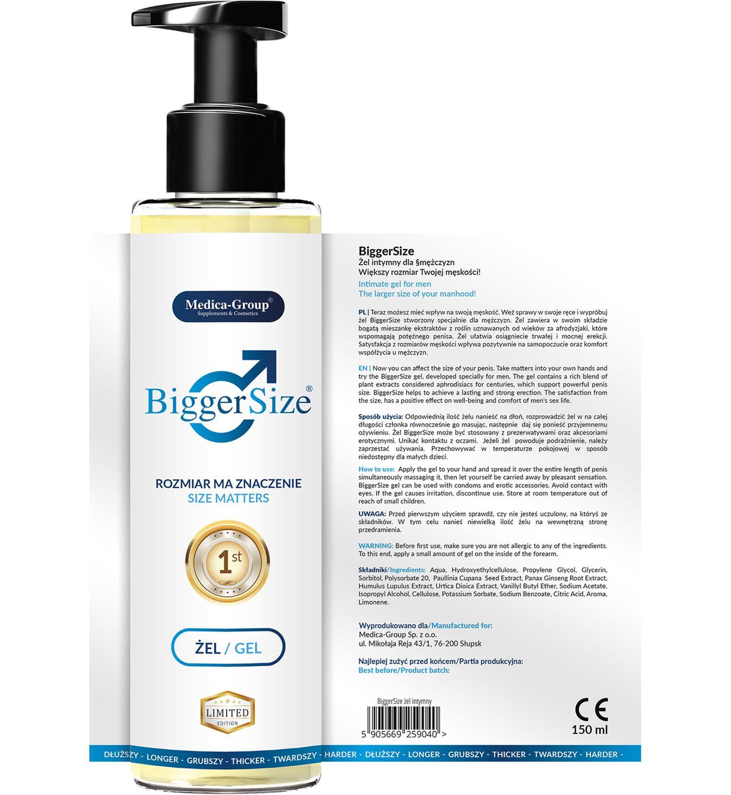 Bigger Size penio apimties gelis vyrams 150 ml - Image 3