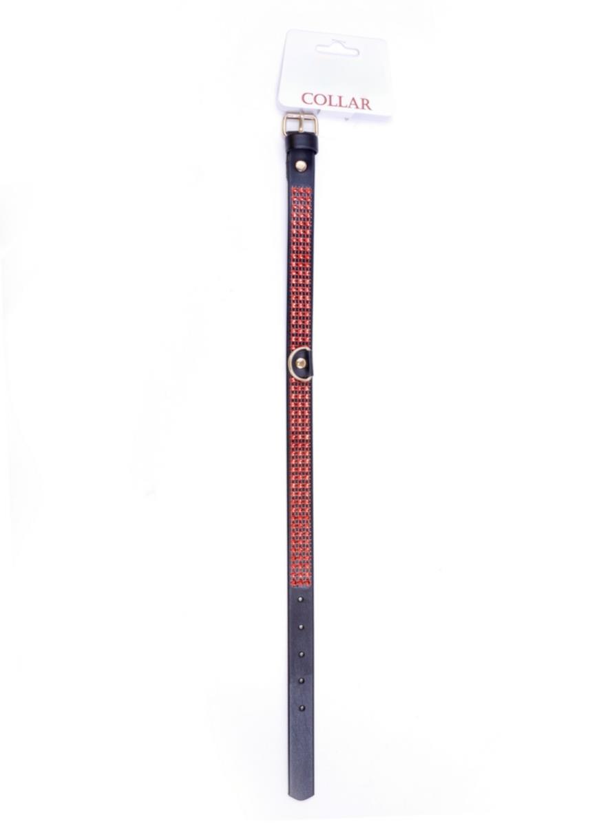 Fetish B-Series antkaklis su kristalais 2 cm „Red Line“ - Image 4