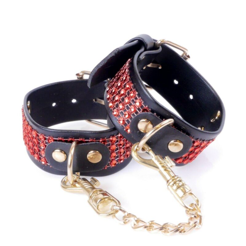 Fetish B-Series antrankiai su kristalais 3 cm „Red Line“