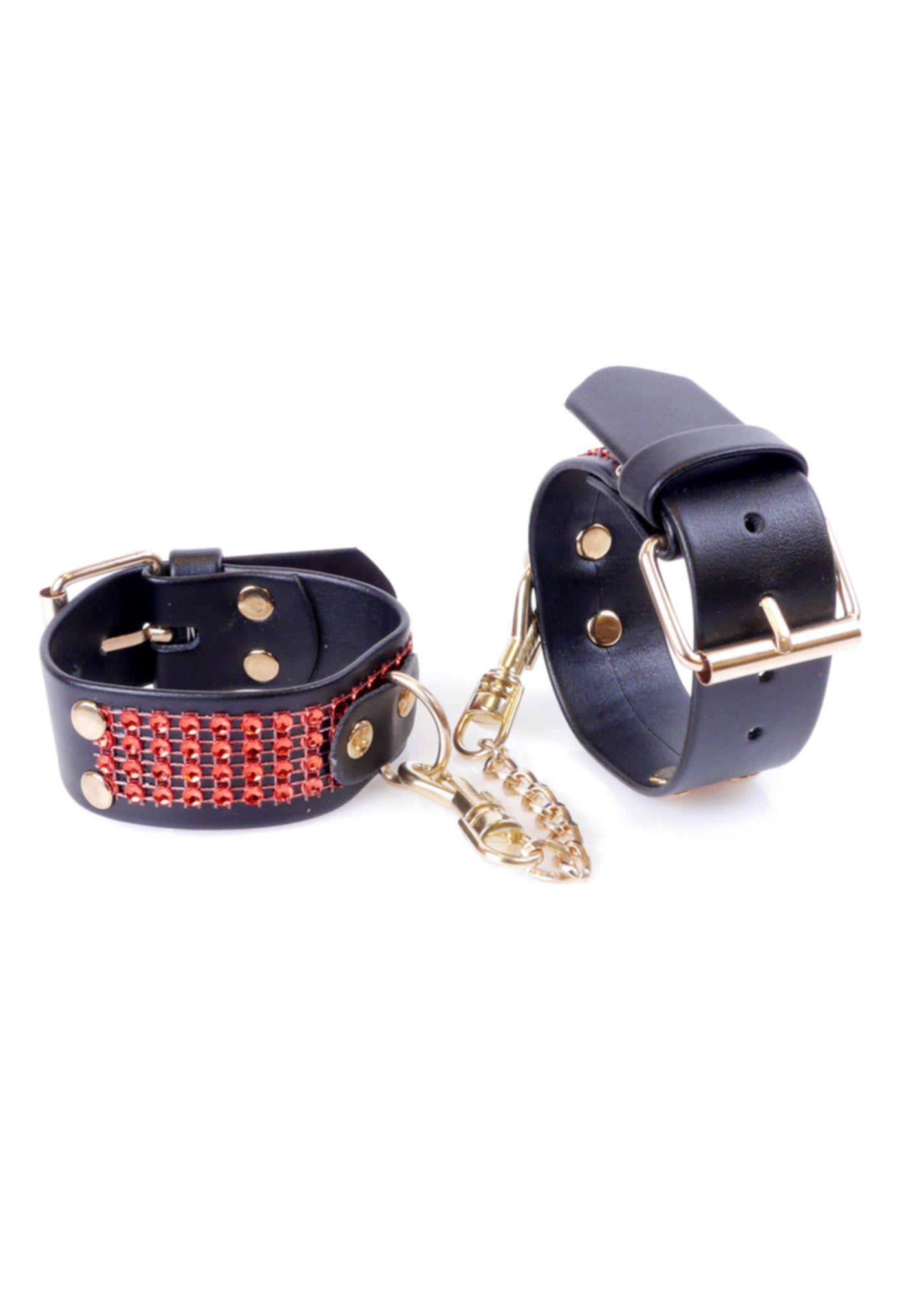 Fetish B-Series antrankiai su kristalais 3 cm „Red Line“ - Image 2