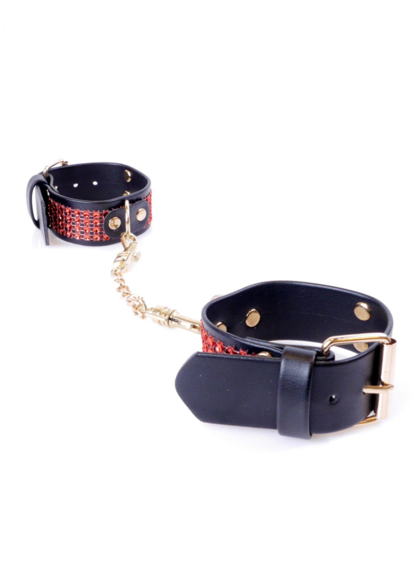 Fetish B-Series antrankiai su kristalais 3 cm „Red Line“ - Image 3