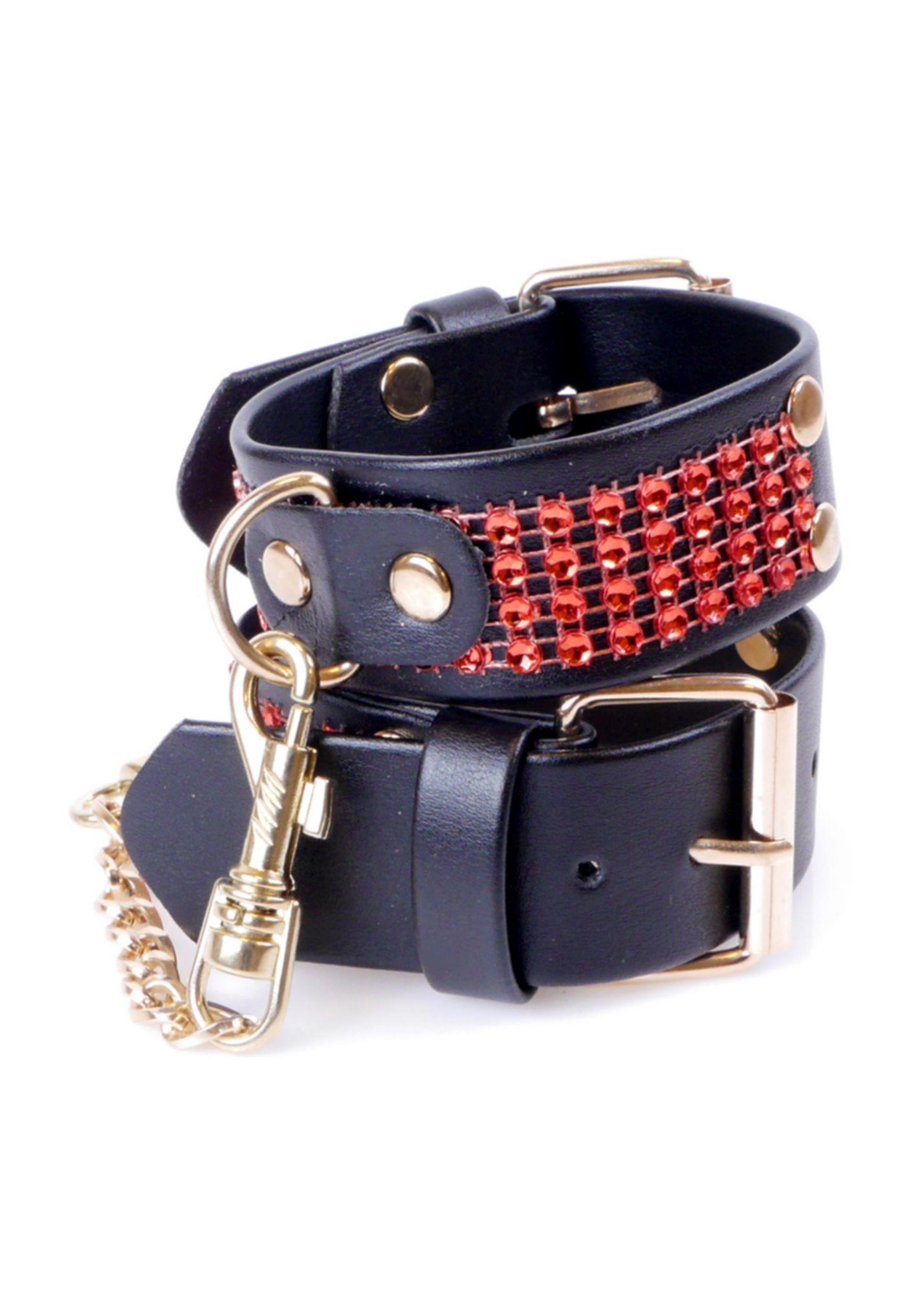 Fetish B-Series antrankiai su kristalais 3 cm „Red Line“ - Image 4