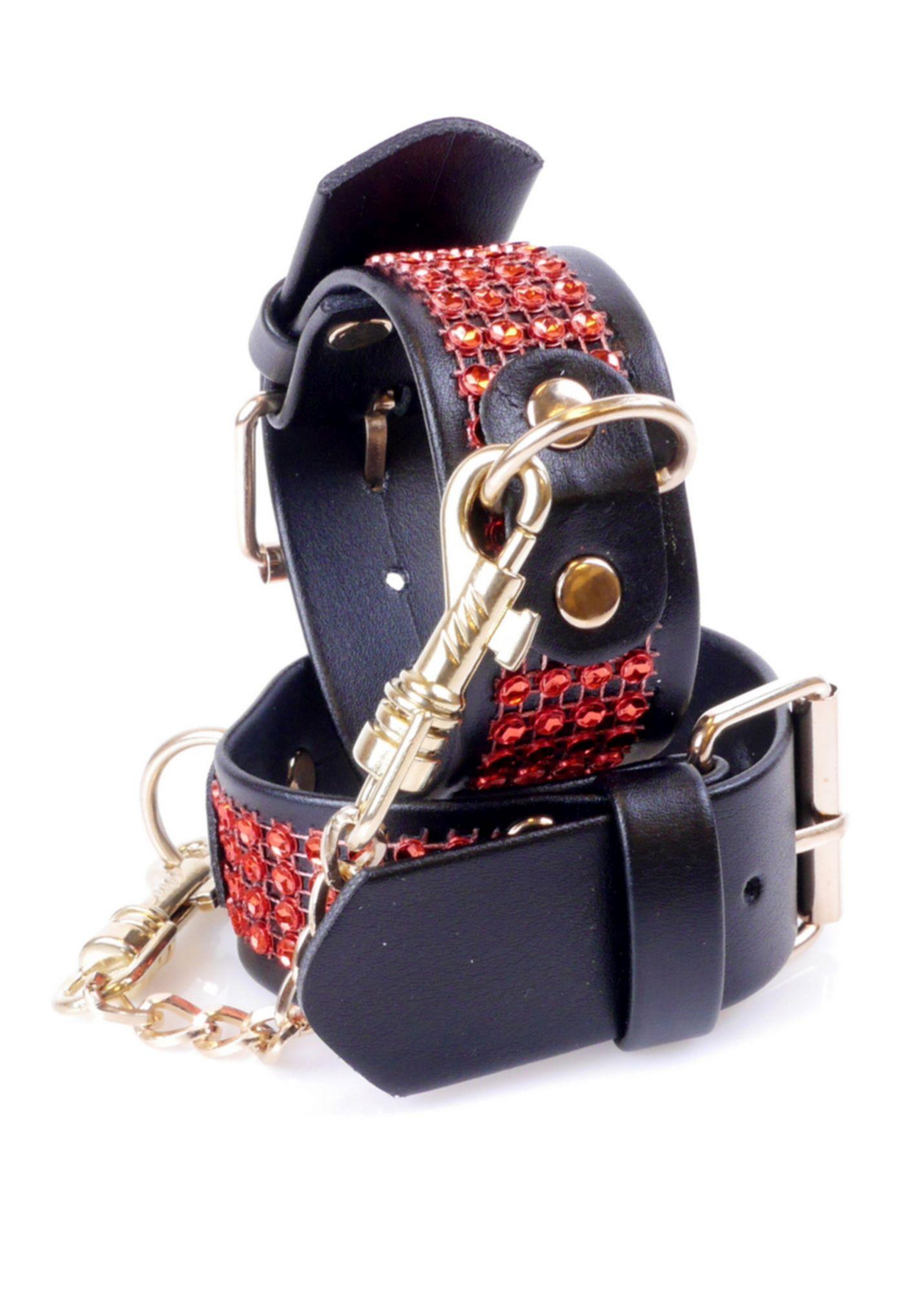 Fetish B-Series antrankiai su kristalais 3 cm „Red Line“ - Image 5