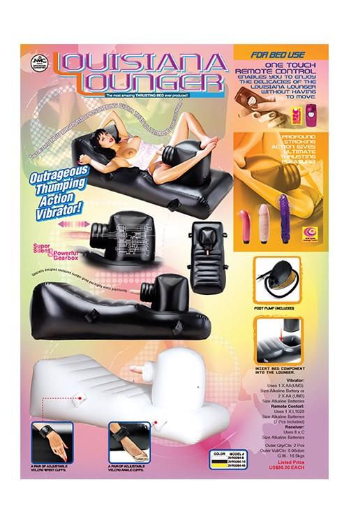 Sekso fotelis „Louisiana Lounger“ su dirželiais ir dildo