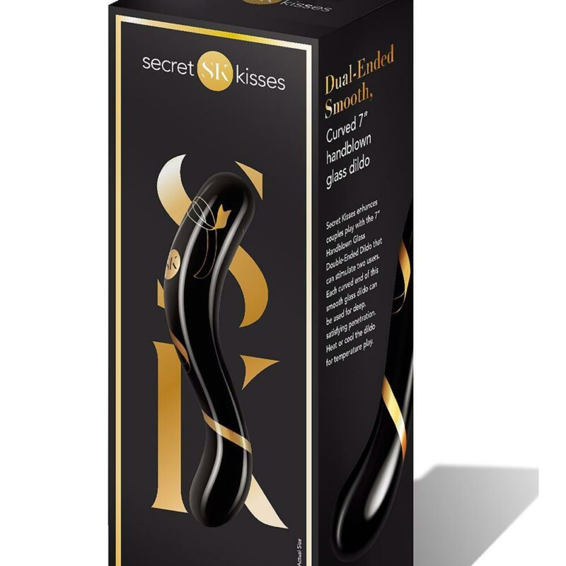 Secret Kisses rankų darbo stiklinis dildo