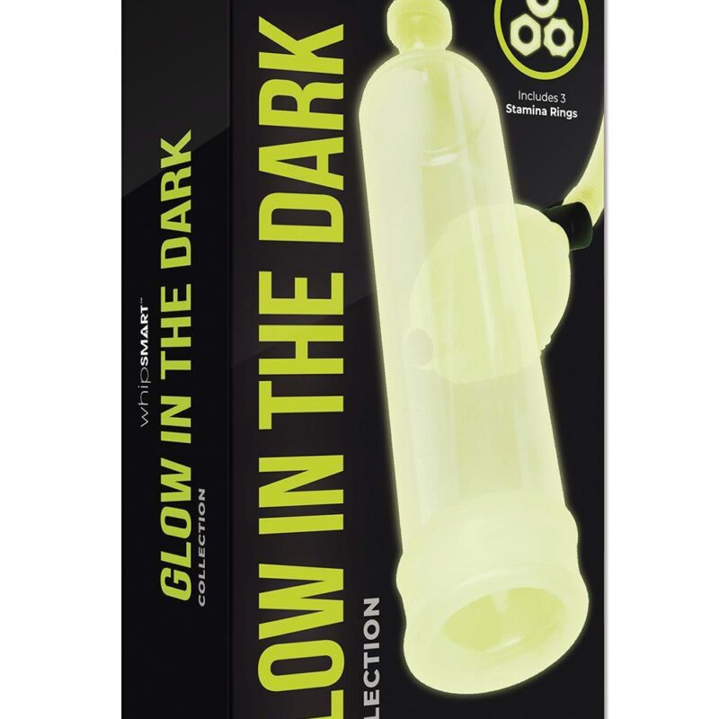 WHIPSMART GLOW IN THE DARK PENIS PUMP & STAMINA RING SET