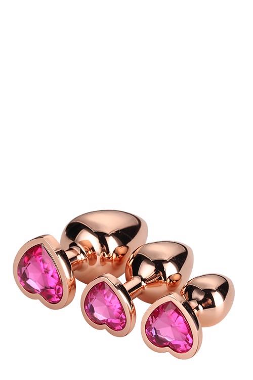 Gleaming Love Rose Gold Plug Set - Image 4