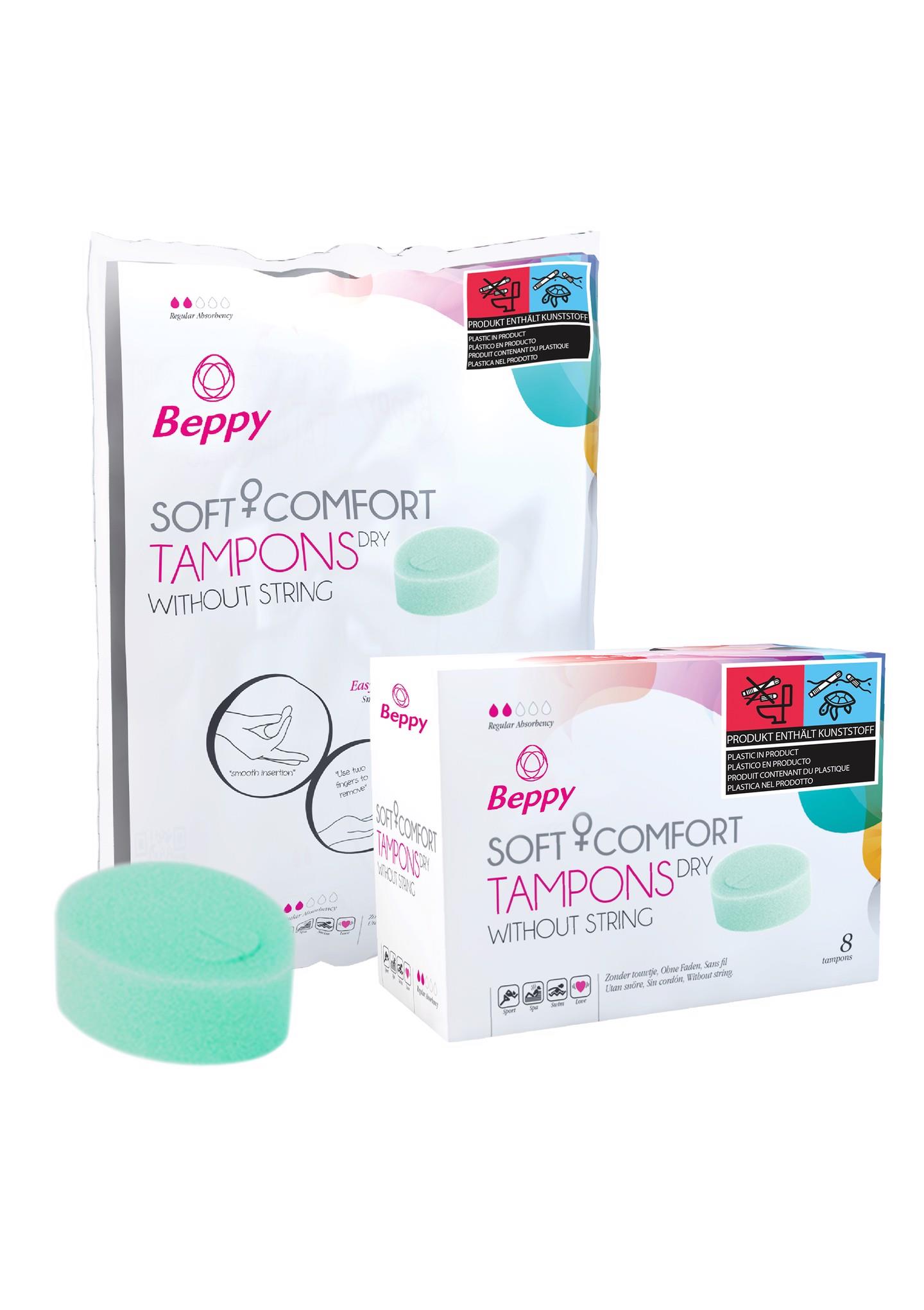 Beppy Soft + Comfort DRY tamponai be virvelės, 8 vnt. - Image 3