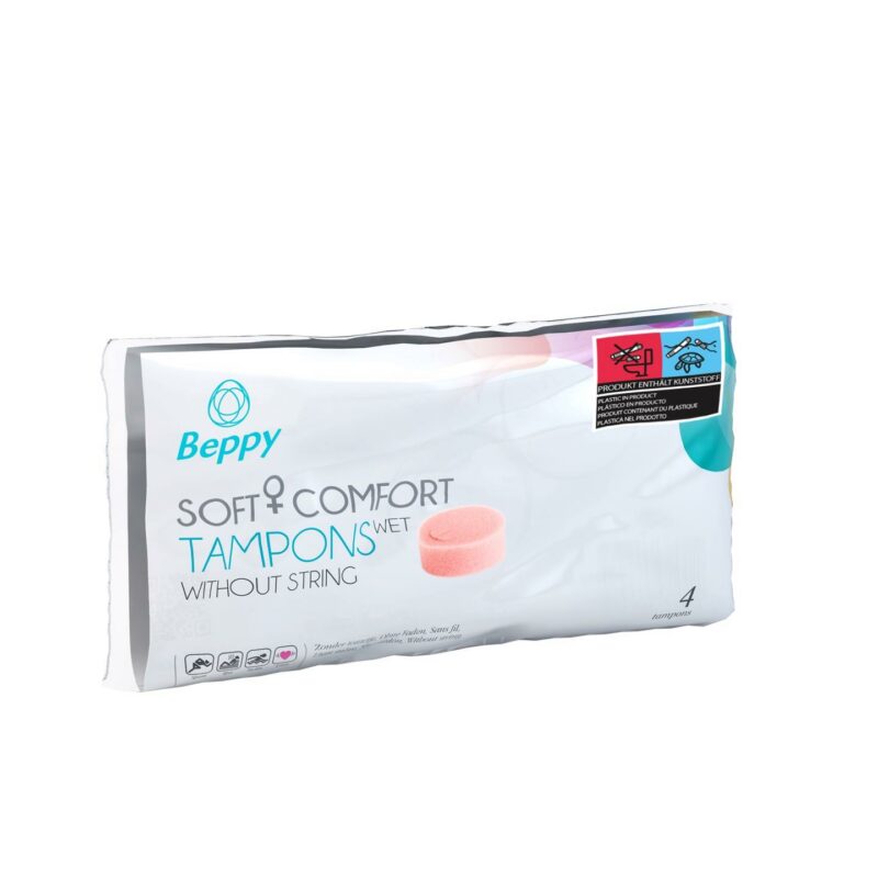 Beppy Soft + Comfort WET tamponai su lubrikantu, 4 vnt.