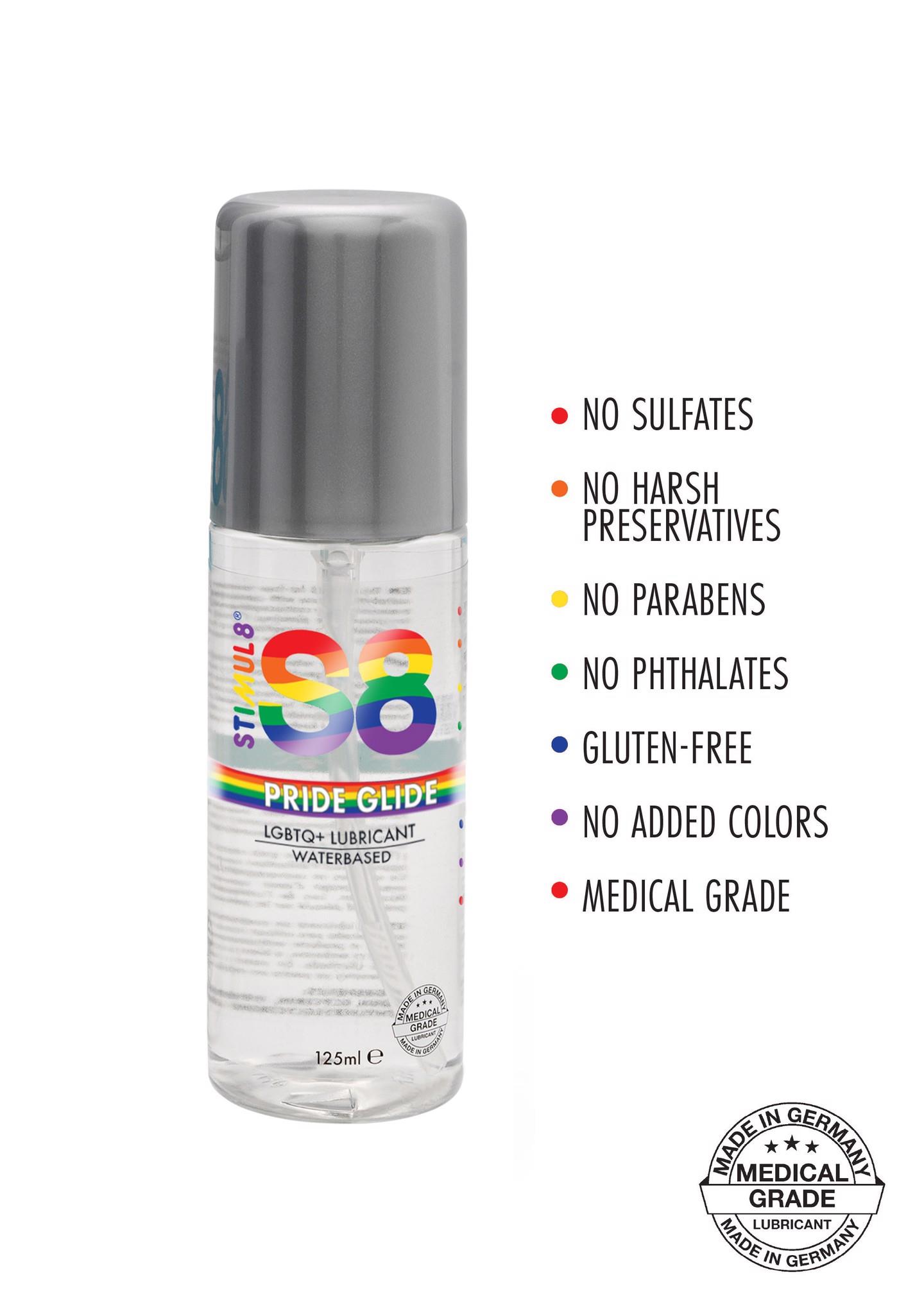 S8 Pride Glide vandens pagrindo lubrikantas 125 ml - Image 2