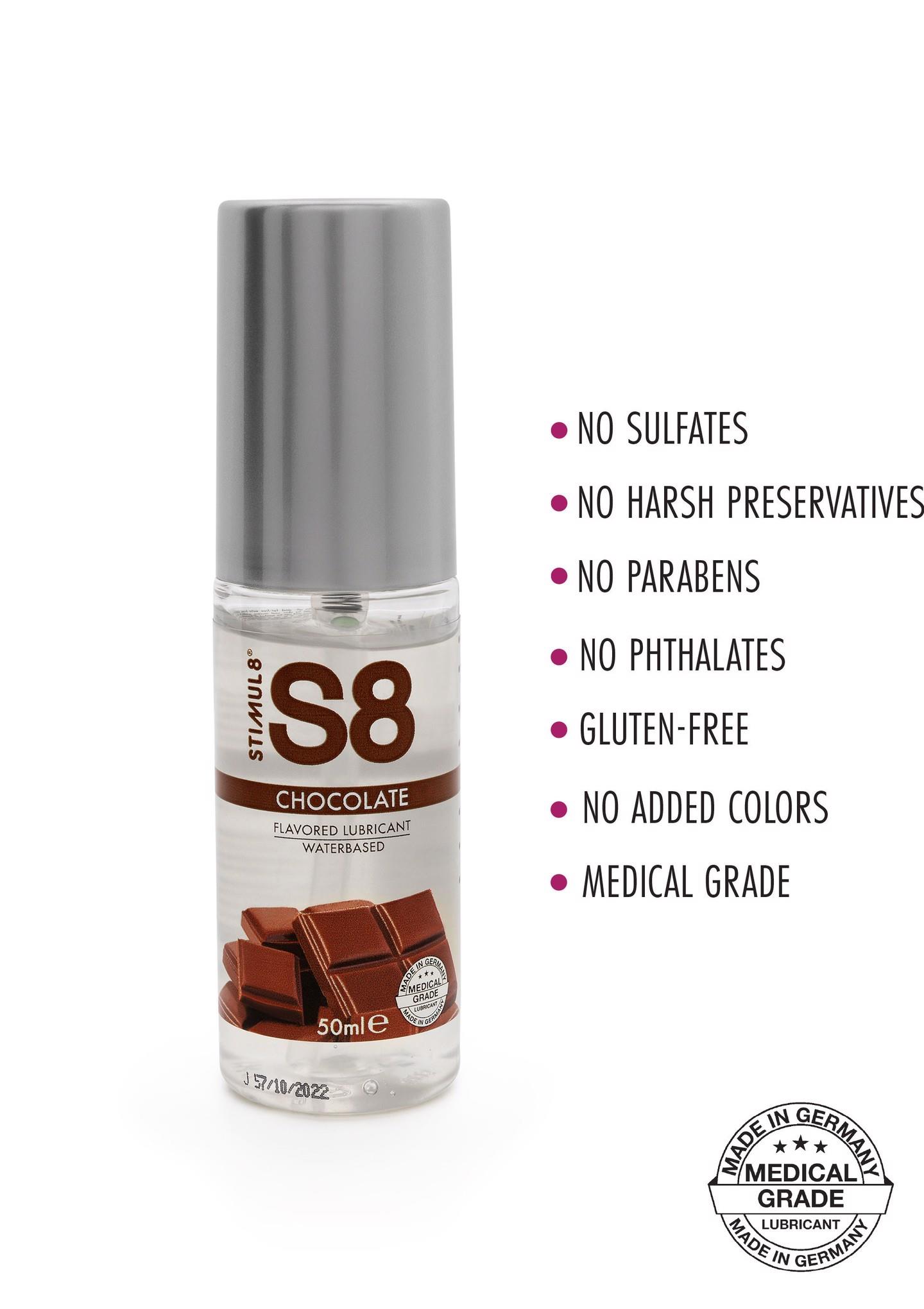 S8 WB Flavored Lube 50ml Chocolate - Image 2