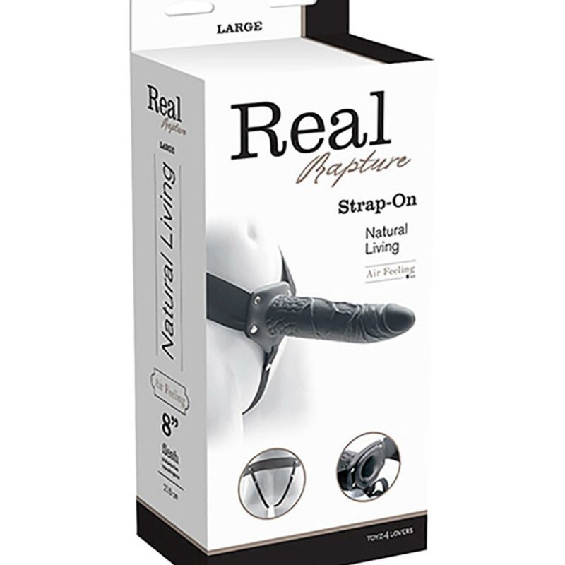 Strap-on rinkinys „Real Rapture 8"“ juodas