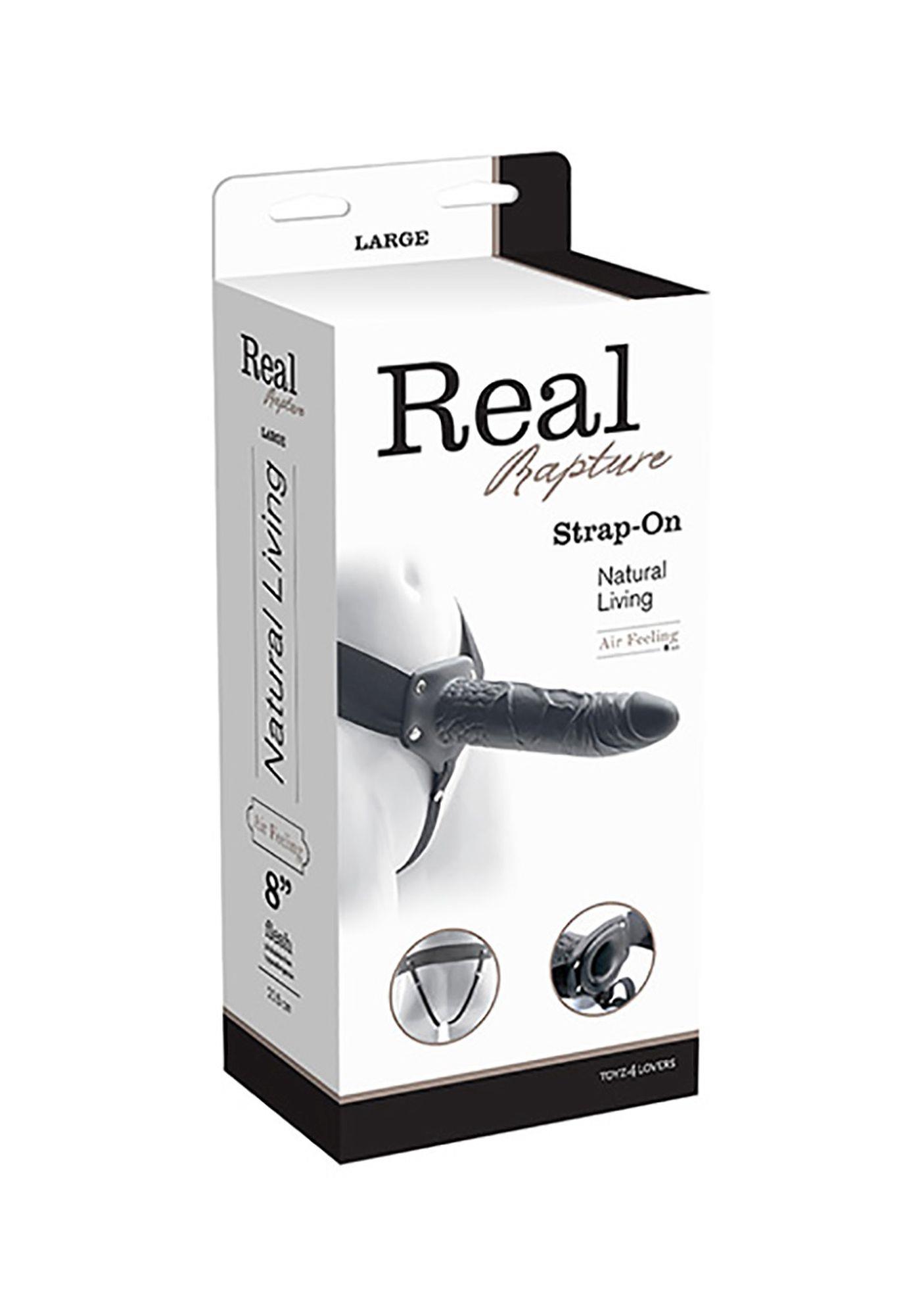 Strap-on rinkinys „Real Rapture 8"“ juodas