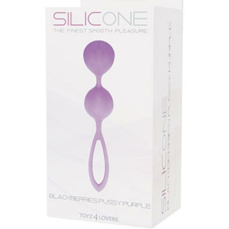 Kulki-PALLINE BLACKBERRIES PUSSY SILICONE PURPLE – kegel (vaginaliniai) kamuoliukai
