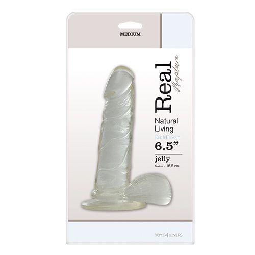 Dildo-JELLY DILDO REAL RAPTURE CLEAR 6,5" – dildas