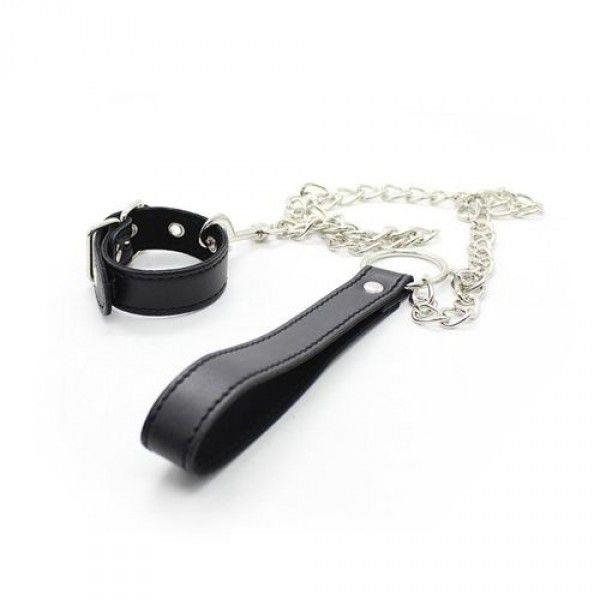 Wiązania-Guinzaglio da polso Chain Leash black – BDSM suvaržymai