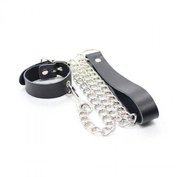 Wiązania-Guinzaglio da polso Chain Leash black – BDSM suvaržymai - Image 3