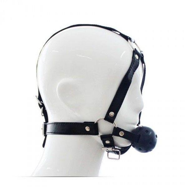 Knebel-Imbracatura Viso con morso Head Harness+Ball Gag – BDSM suvaržymai - Image 4