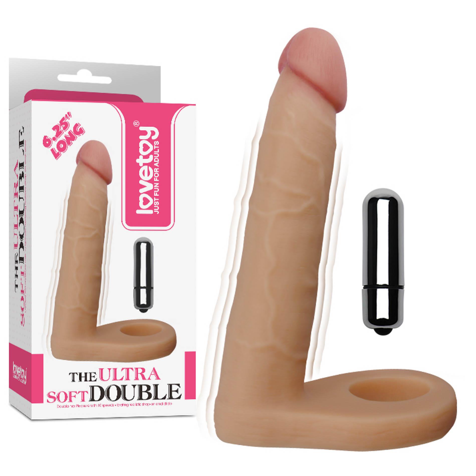 Dvigubas vibruojantis dildo Ultra Soft Double - Image 5