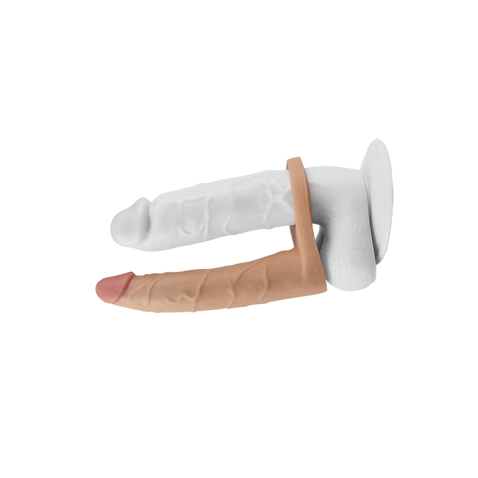 Dvigubas vibruojantis dildo Ultra Soft Double (7″) - Image 2