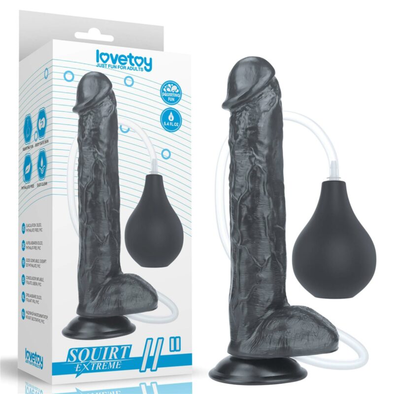 Dildo su squirto efektu Squirt Extreme (11″) (juodas)