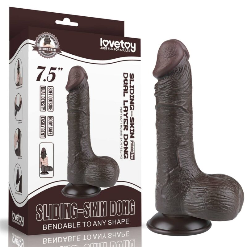 Realistiškas dildo su judančia oda 7.5″
