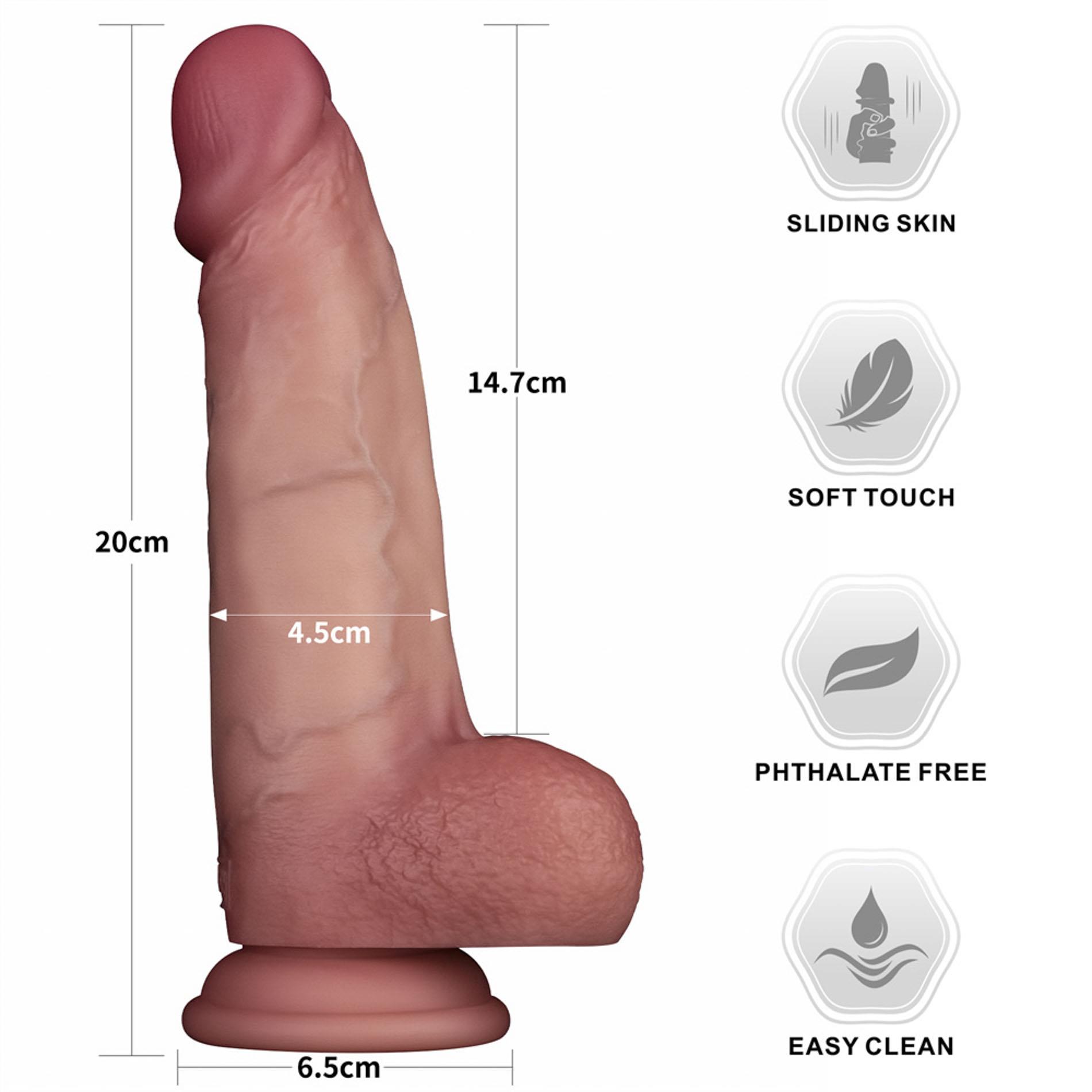 Silikoninis realistiškas dildo 20.3 cm - Image 2