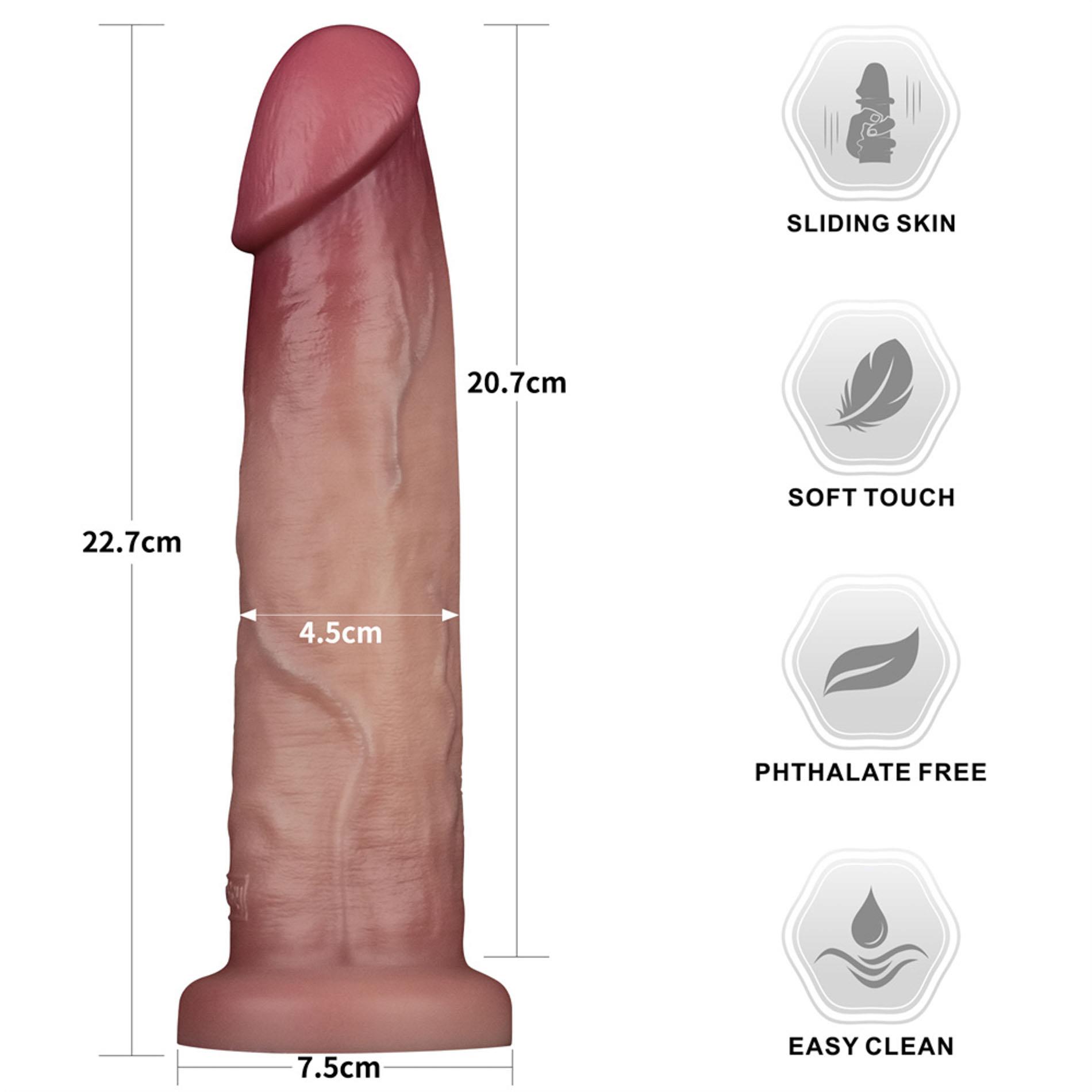 Silikoninis realistiškas dildo 22.8 cm - Image 2