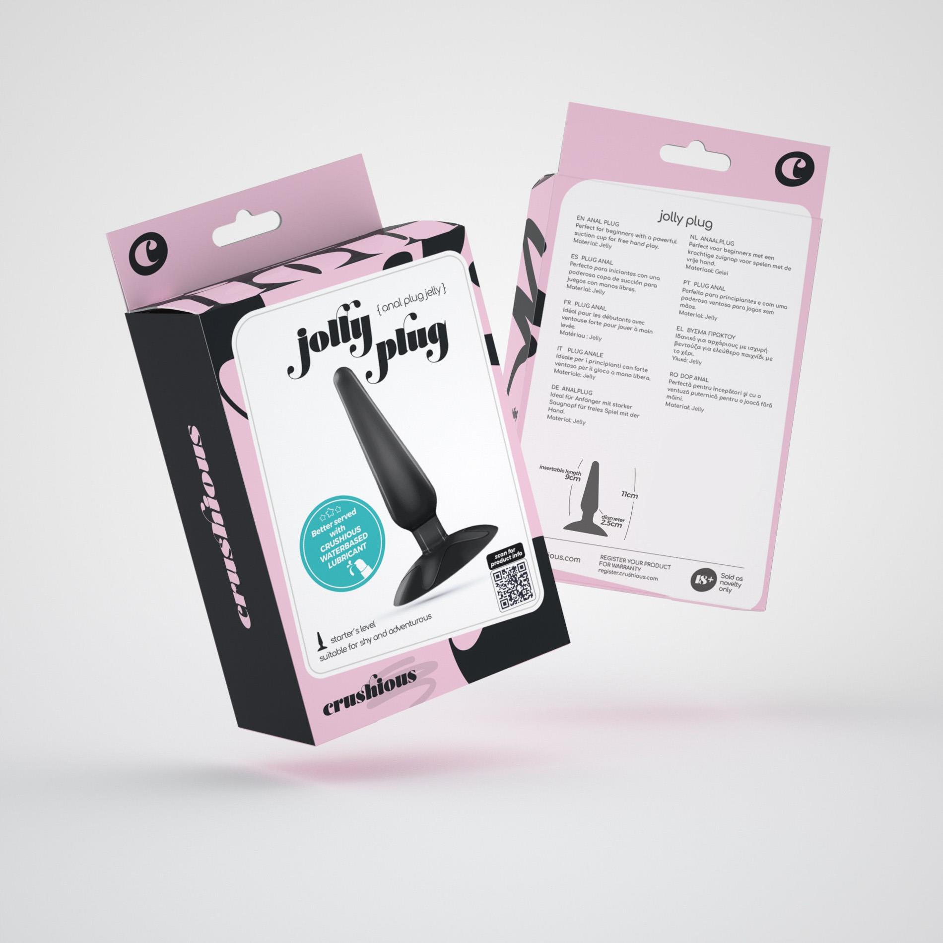 CRUSHIOUS JOLLY PLUG ANAL PLUG BLACK – analinis žaislas - Image 5