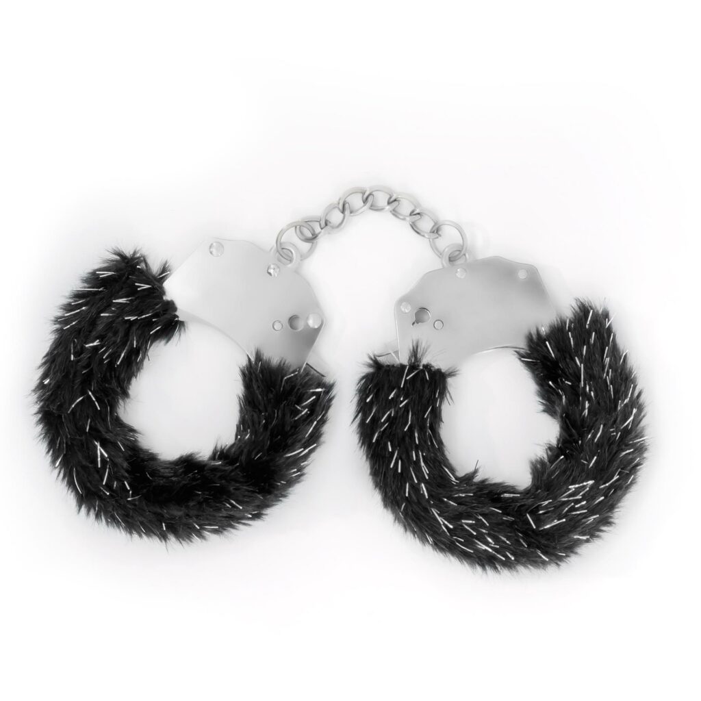 Crushious Spangle Metal Cuffs Plush Black