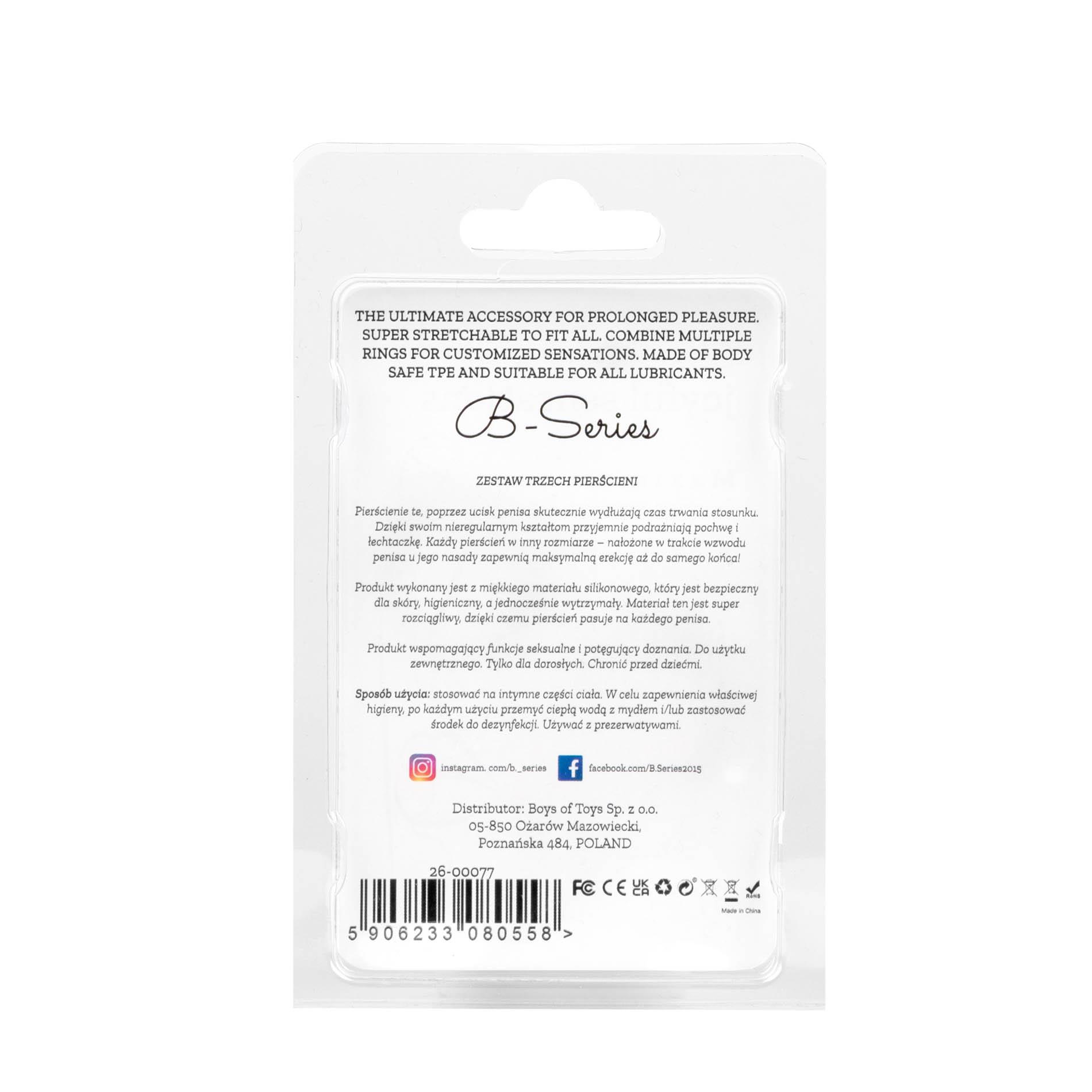 Žiedų rinkinys peniui (Cock Ring Set) - Spalvotas - Image 4