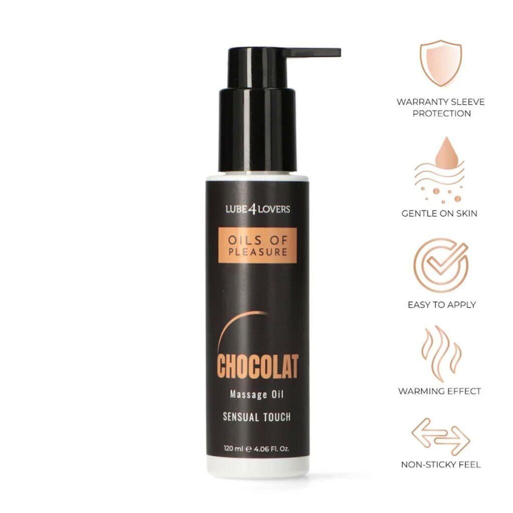Pleasure – masažo aliejus (šokoladas, 120 ml)