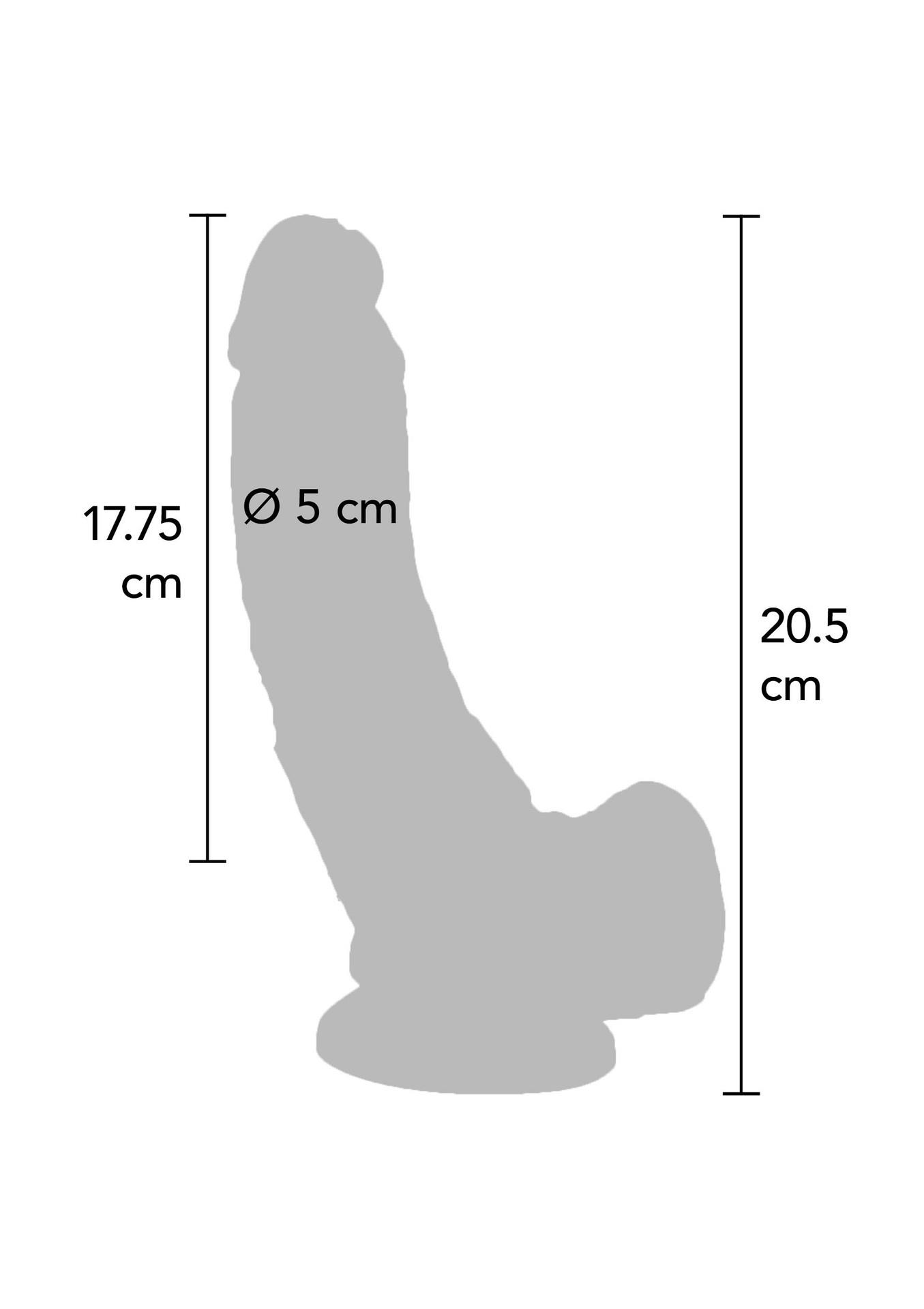 Realistinis dildo su sėklidėmis (8 colių) - Image 3