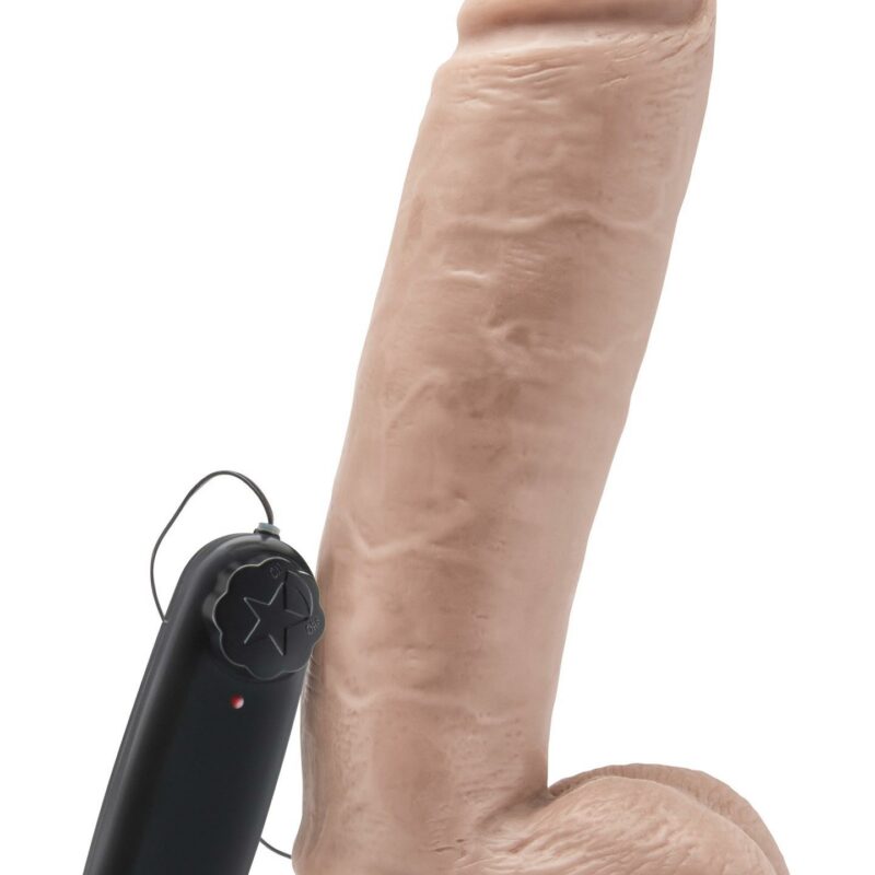 Realistinis dildo su sėklidėmis (10 colių)