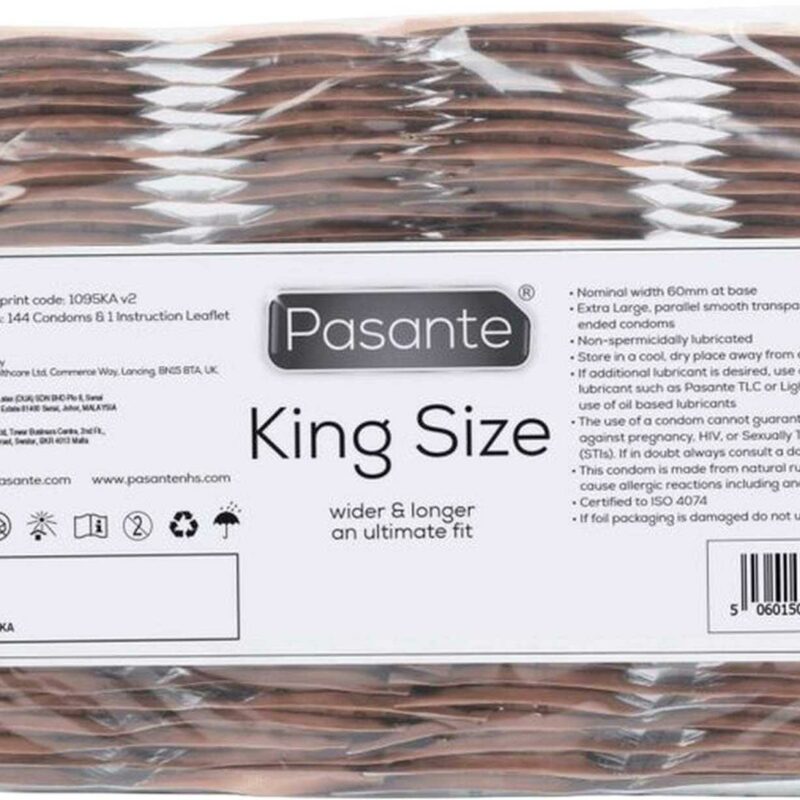 Pasante King Size padidinto dydžio prezervatyvai (144 vnt.)
