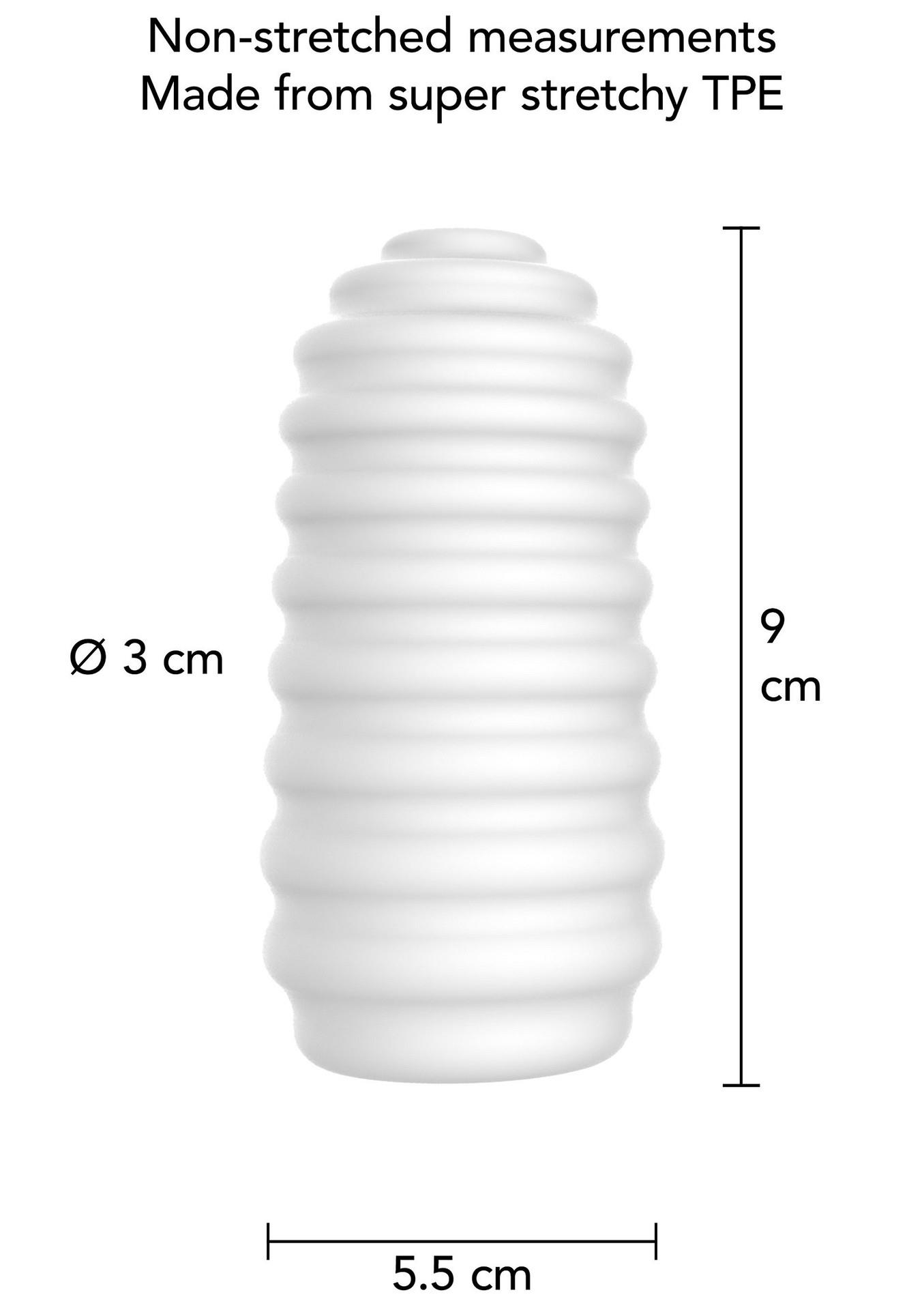 Medium Masturbator Ribs – masturbatorius su briaunomis (baltas) - Image 5