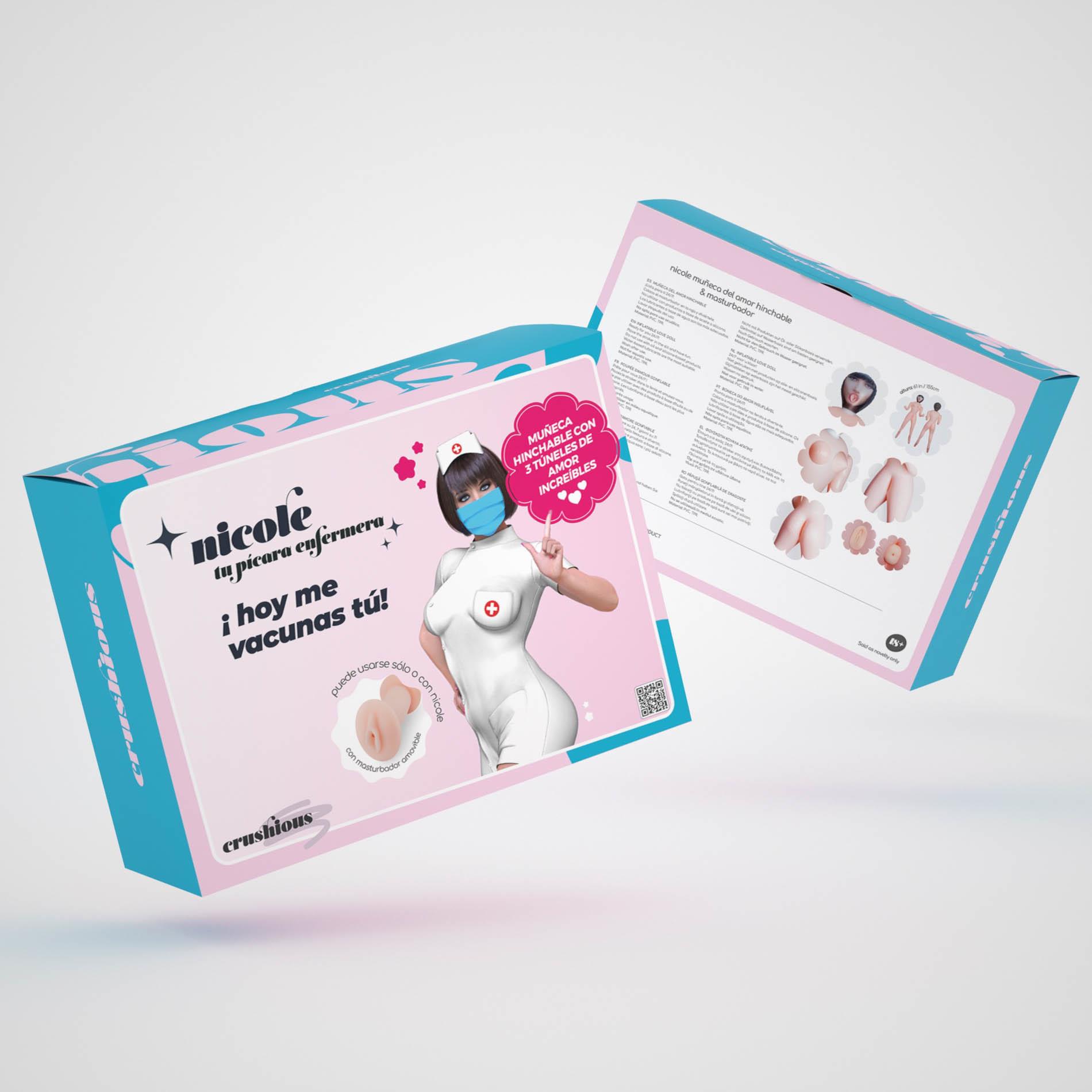 Crushious – pripučiama lėlė Nicole La Enfermera With Stroker - Image 13