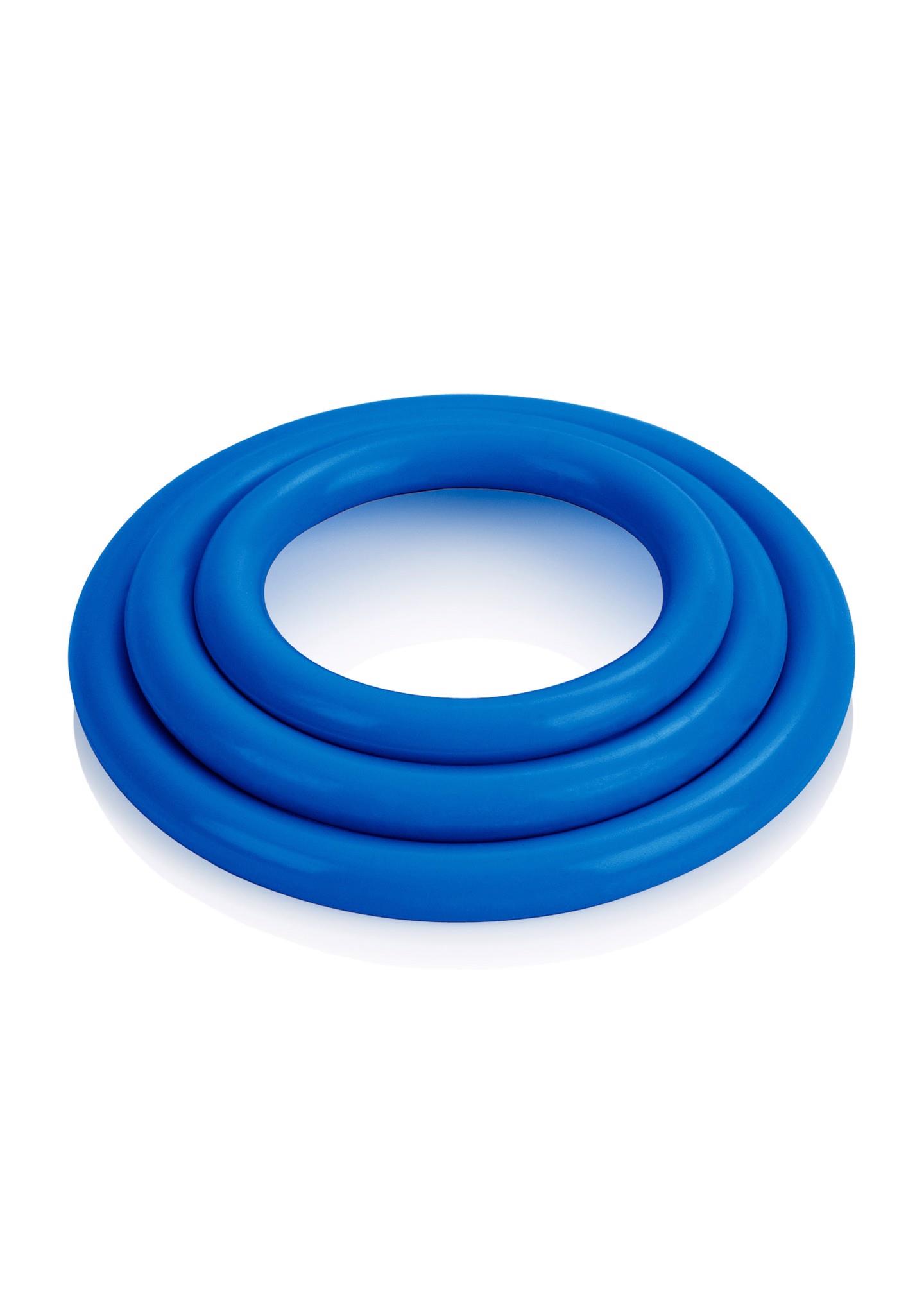 Erekcijos žiedų rinkinys „Tri-Rings Blue“ (mėlyni) - Image 5