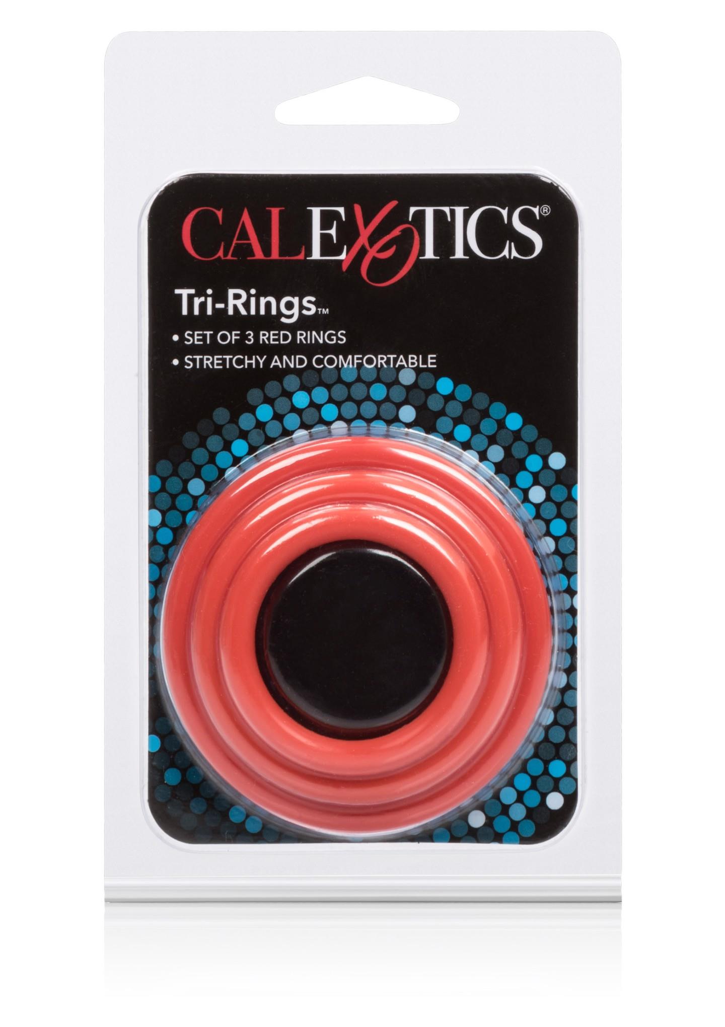 Erekcijos žiedų rinkinys „Tri-Rings Red“ (raudoni) - Image 2