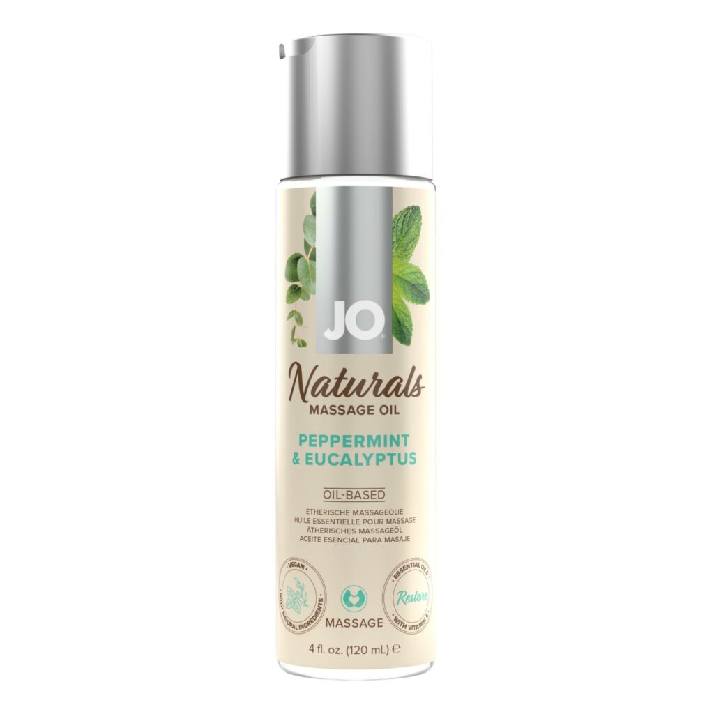 System JO Naturals masažo aliejus (Mėta/Eukaliptas, 120 ml)