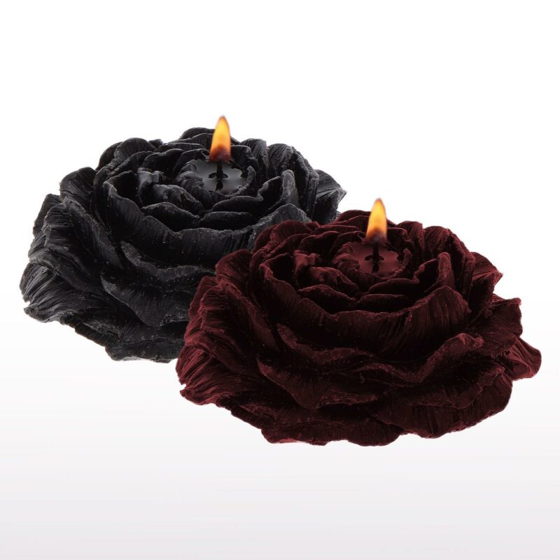 Rose Drip – masažo žvakės (2 vnt., raudona ir juoda)