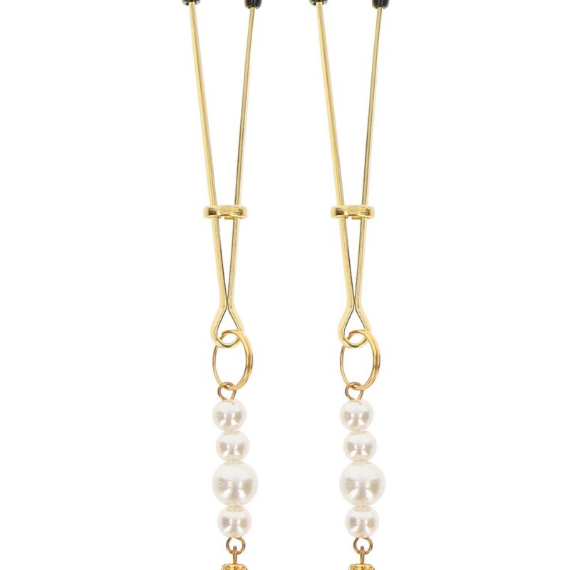 Tweezers With Pearls Gold