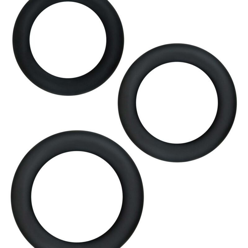 Silikoninių žiedų rinkinys „Diversity Rings“ (Juodas)