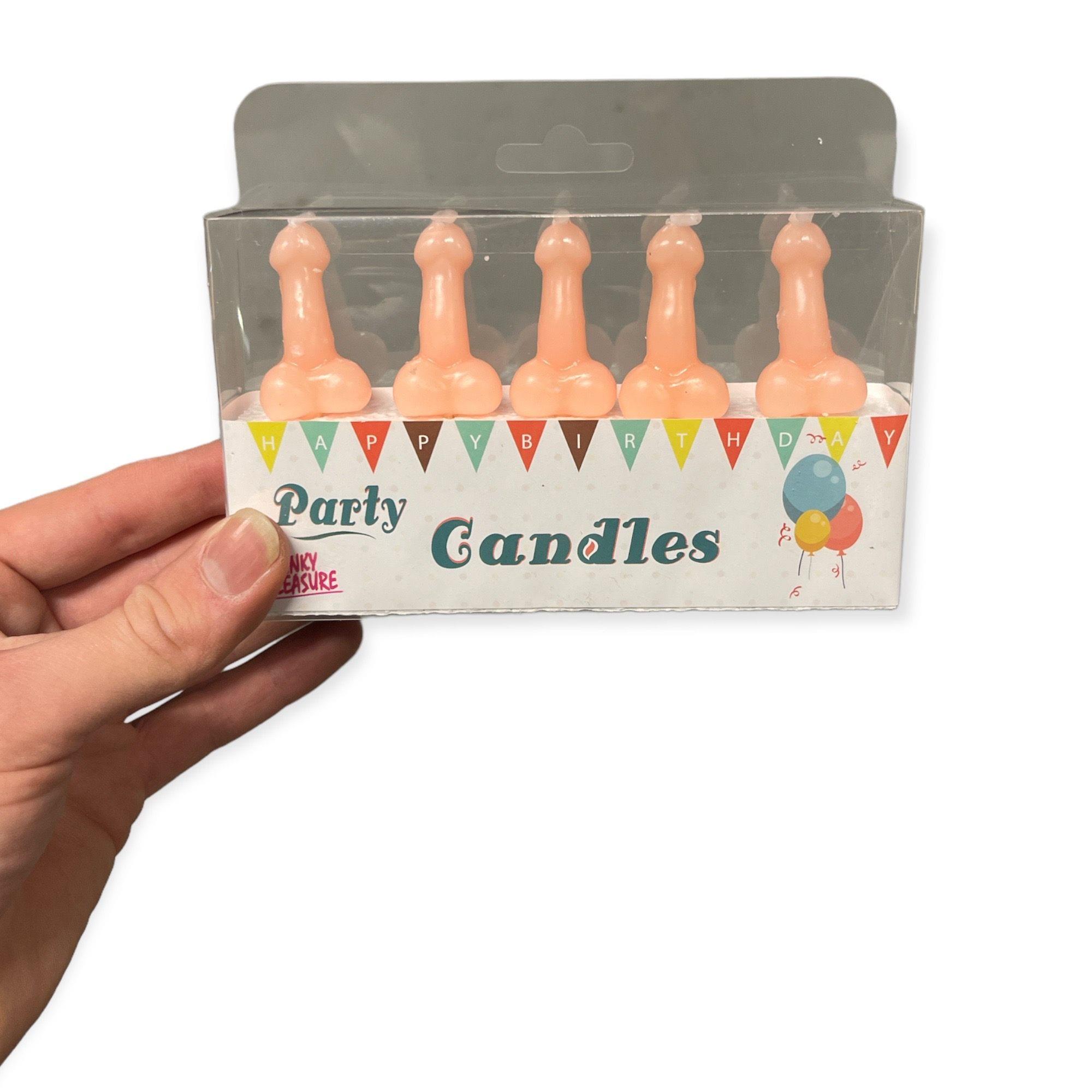 Penis Candle – 5 vnt. žvakių rinkinys (kūno spalvos)