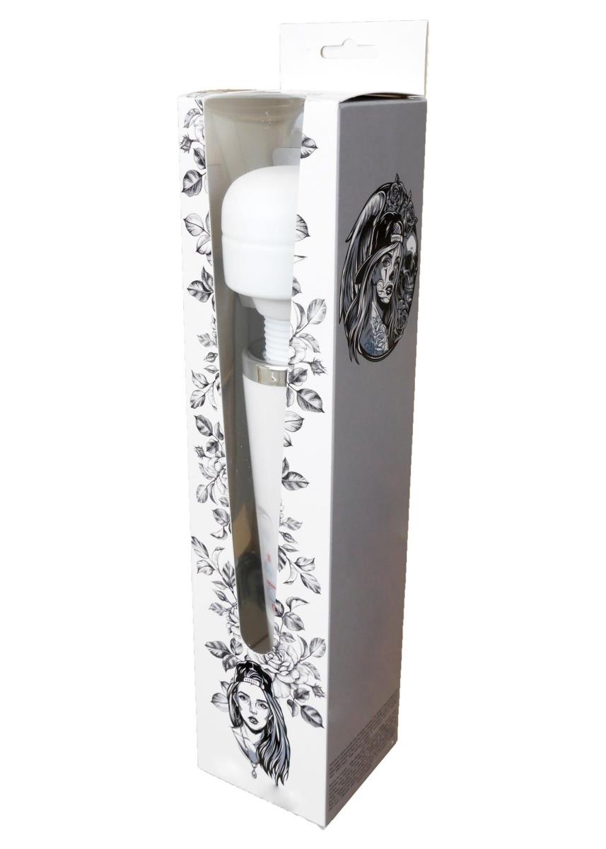 Magic Massager Wand – galingas vibromasažuoklis (Baltas, USB) - Image 12