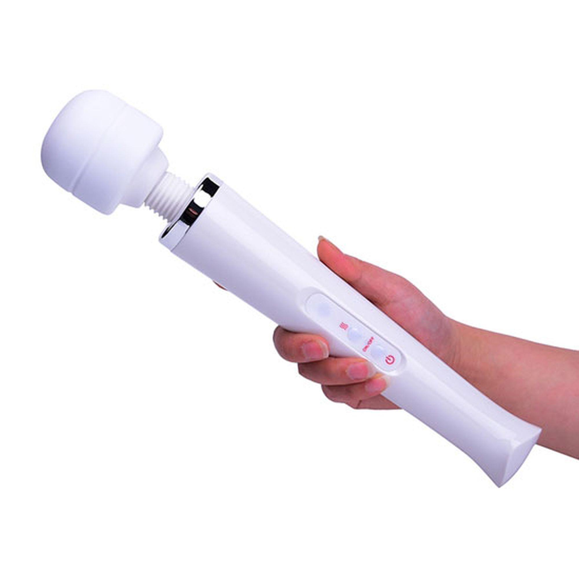 Magic Massager Wand – galingas vibromasažuoklis (Baltas, USB) - Image 8